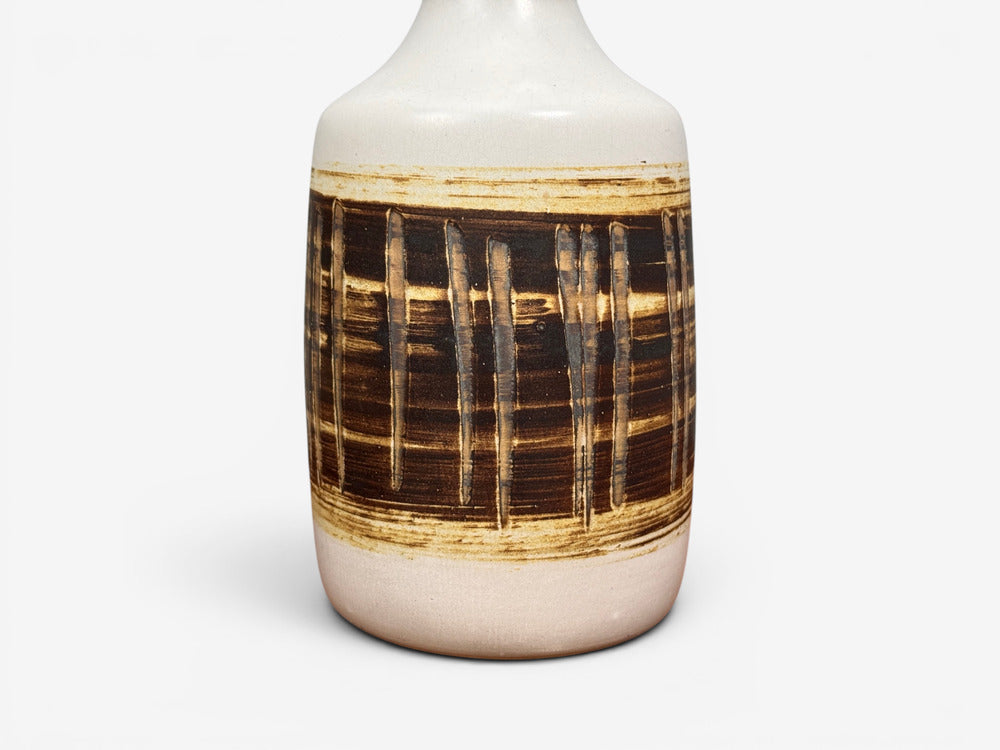 Gordon & Jane Martz, Table Lamp, Walnut, Beige Ceramic, USA, 1960s