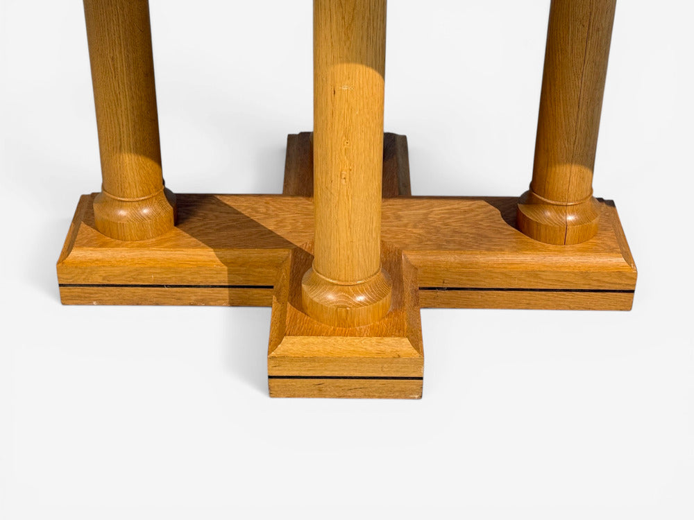 David Linley, Inlaid Dining Table, Burlwood Oak, United Kingdom, 2000s