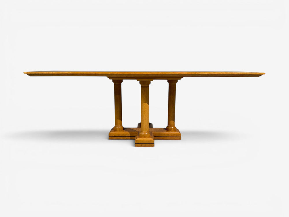 David Linley, Inlaid Dining Table, Burlwood Oak, United Kingdom, 2000s