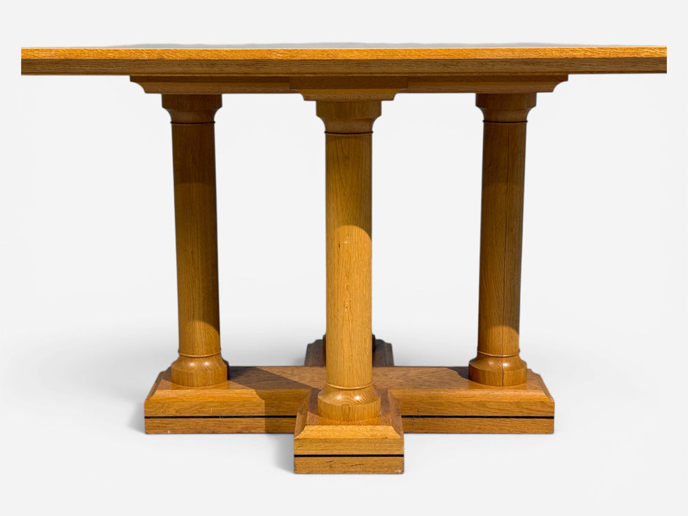 David Linley, Inlaid Dining Table, Burlwood Oak, United Kingdom, 2000s