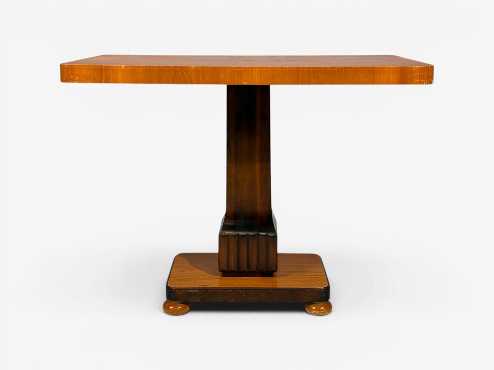 Swedish Art Deco, Inlaid Side Table, Stained Wood, Sweden, 1930s
