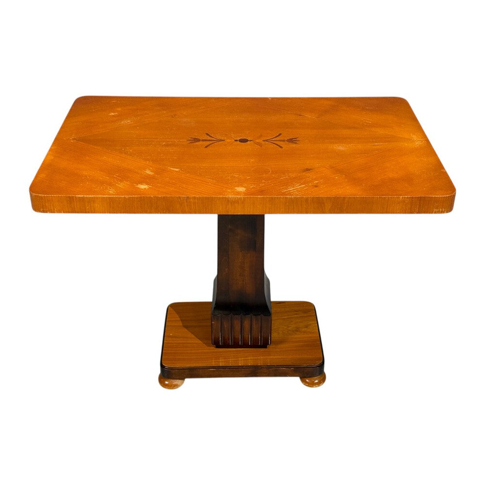 Swedish Art Deco, Inlaid Side Table, Stained Wood, Sweden, 1930s