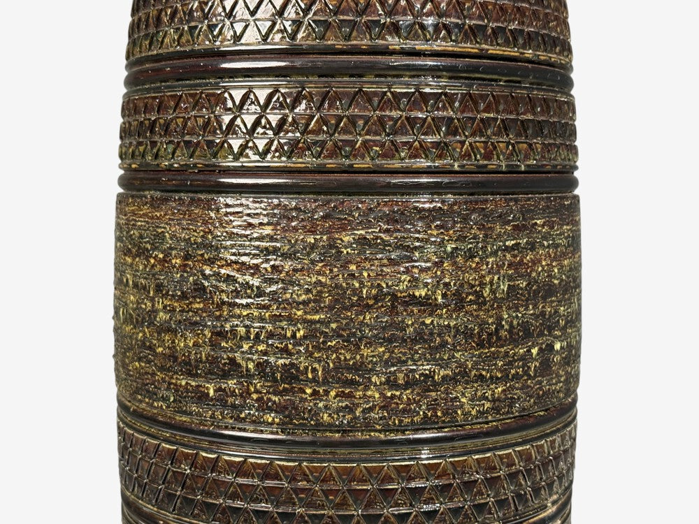 Bitossi attr., Monumental Table Lamp, Green Glazed Ceramic, Italy, 1960s