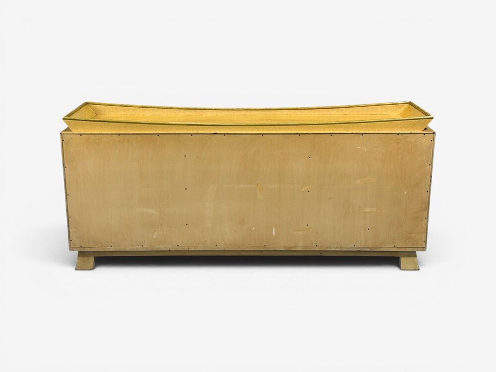 James Mont, Credenza, Yellow Painted Wood, USA, 1950s