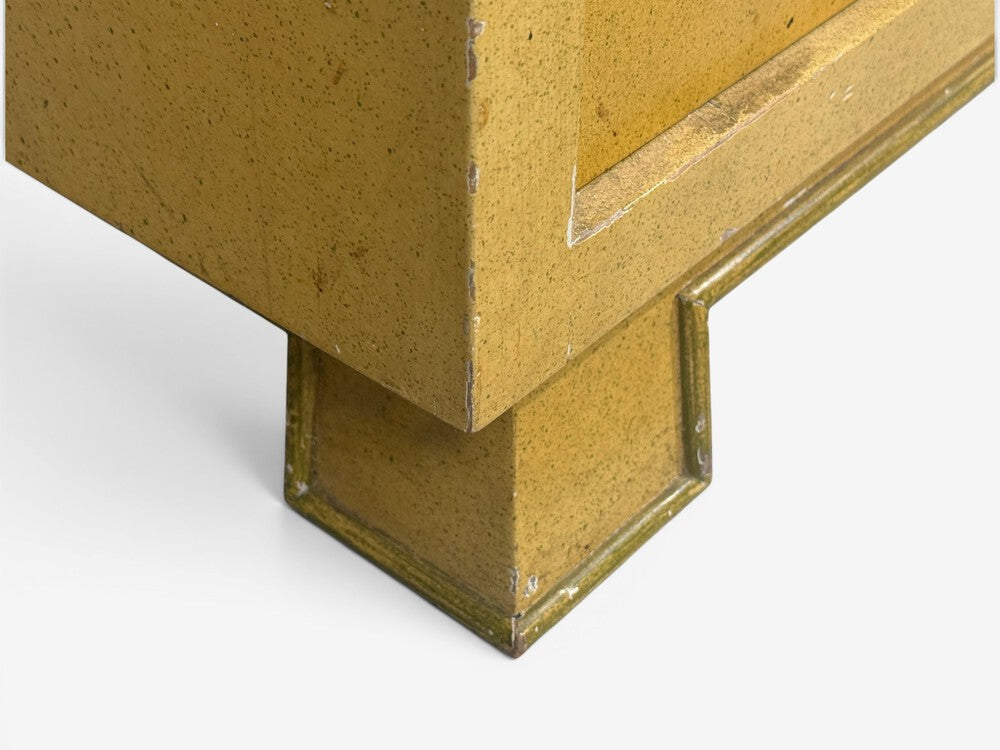 James Mont, Credenza, Yellow Painted Wood, USA, 1950s