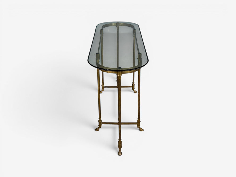 LaBarge, German Modern, Console Table, Brass, Glass, Germany, 1970s