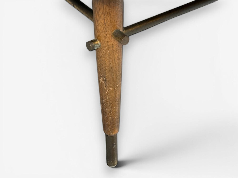 Paul McCobb attr., Coffee Table, Walnut, Brass, USA, 1950s