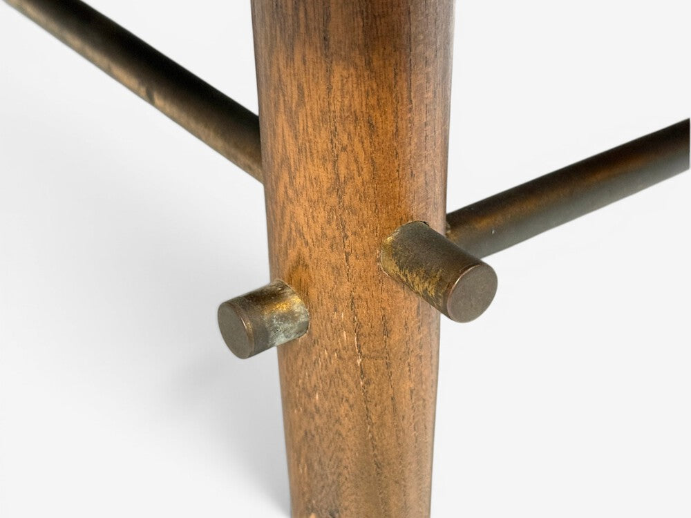 Paul McCobb attr., Coffee Table, Walnut, Brass, USA, 1950s
