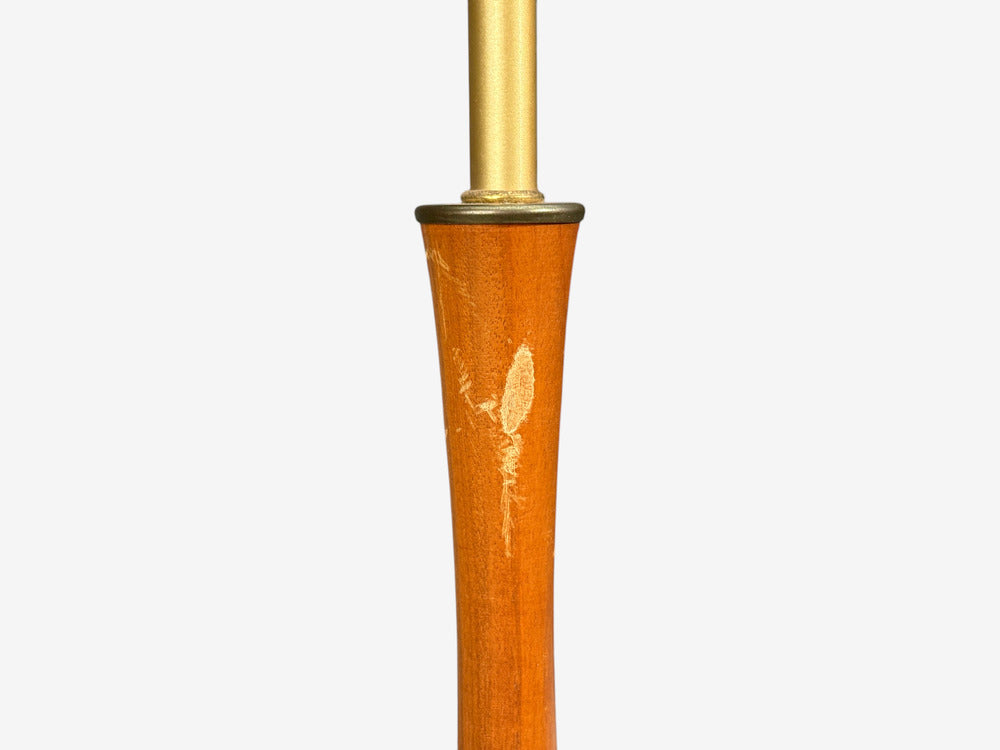 American Modern, Large Table Lamps, Porcelain, Walnut, Brass, USA, 1950s