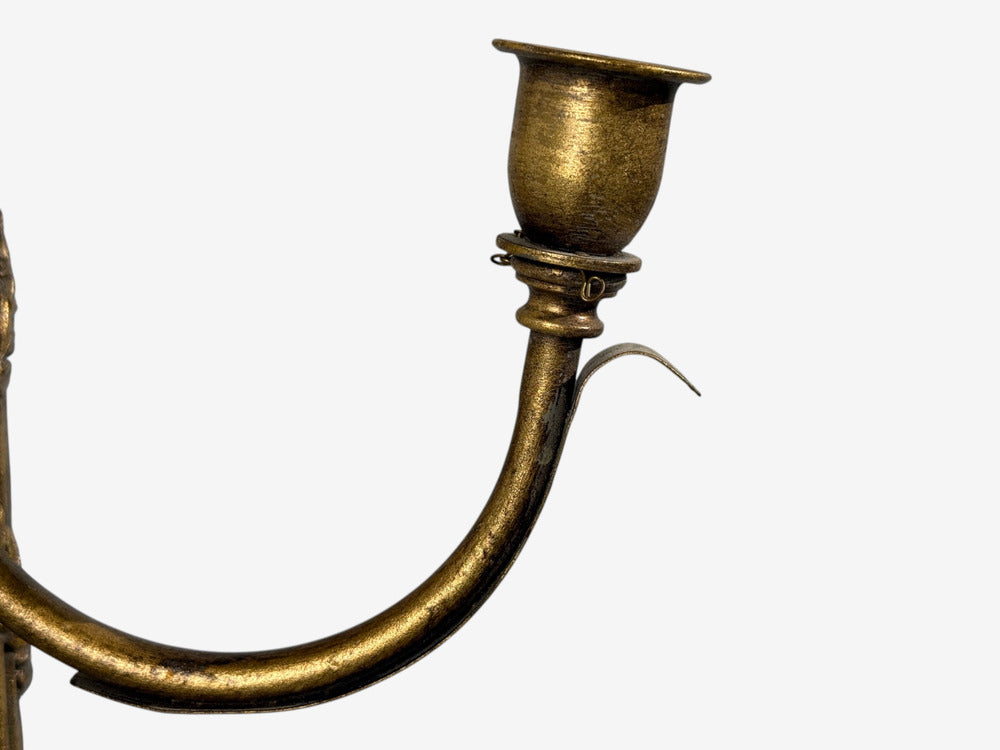 Neoclassical Style, Candelabra Wall Sconces, Giltwood, USA, 1940s