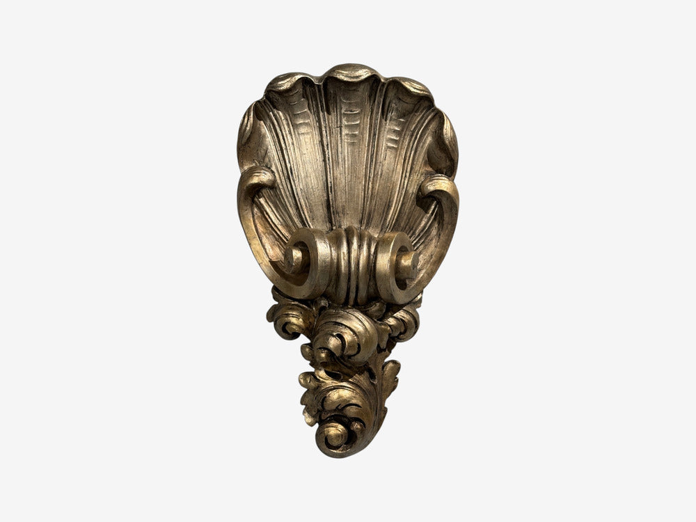 Grosfeld House attr., Large Shell Wall Sconces, Silver Leaf, USA, 1970s