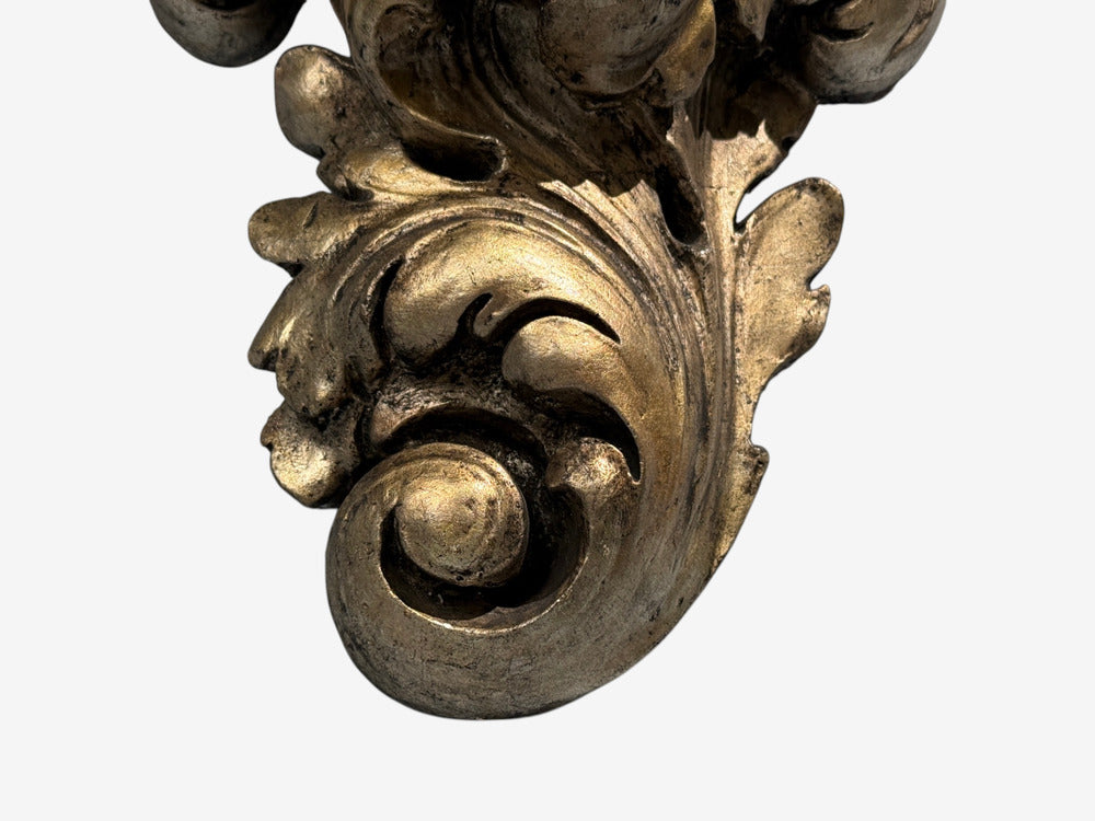 Grosfeld House attr., Large Shell Wall Sconces, Silver Leaf, USA, 1970s