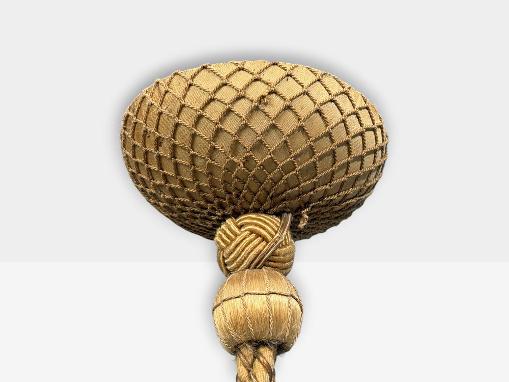 Swedish Art Deco, Pendant Light, Rope, Alabaster, Sweden, 1930s