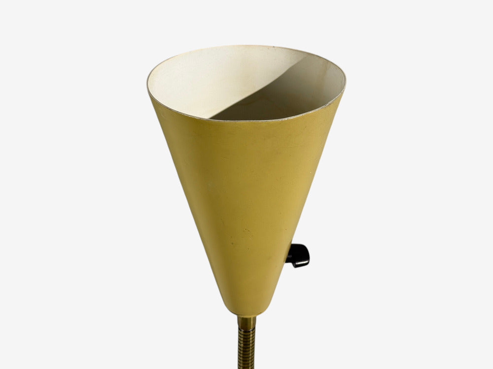 AJH, Adjustable Wall Sconces, Lacquered Metal, Brass, Sweden, 1950s