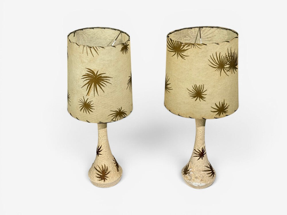 American Modern, Atomic Age Table Lamps, Chalkware, Fiberglass, USA, 1950s