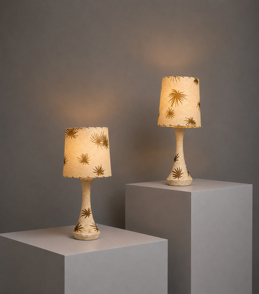 American Modern, Atomic Age Table Lamps, Chalkware, Fiberglass, USA, 1950s
