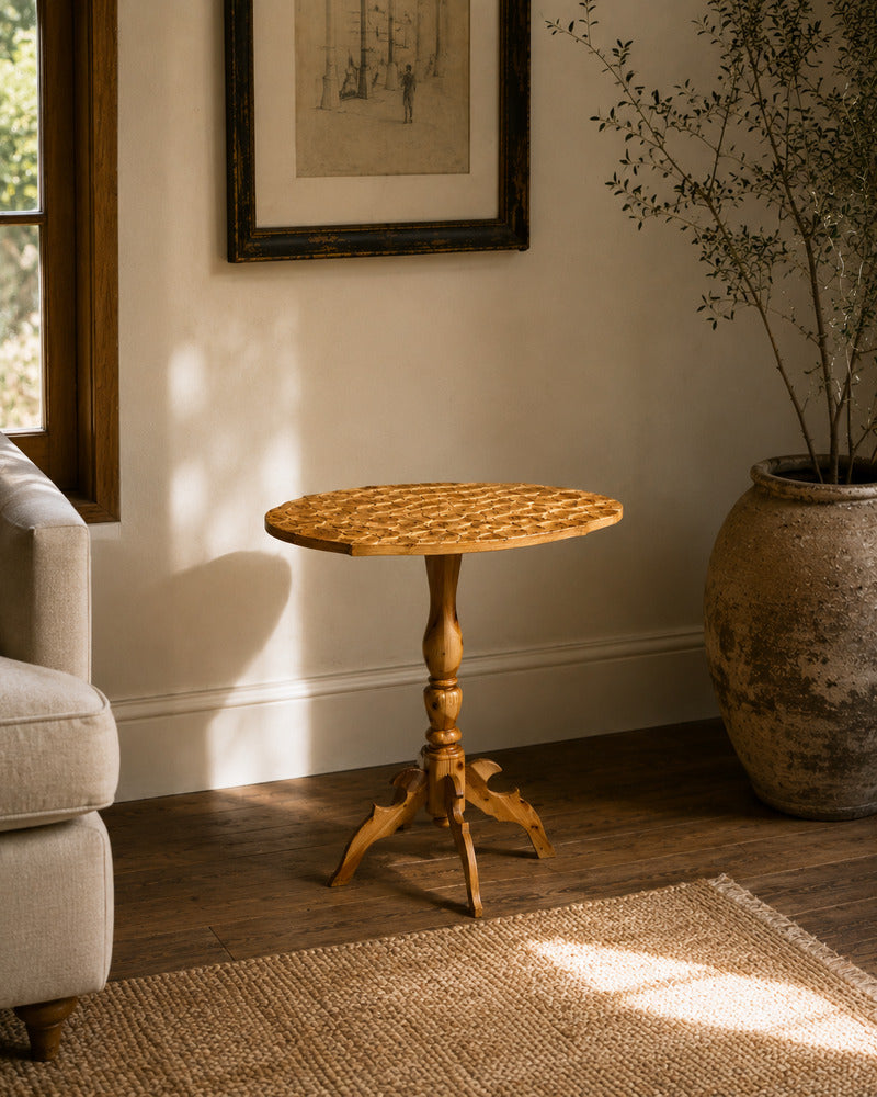 Swedish Modern, Side Table, Pine, Sliced Log, Sweden, 1960s