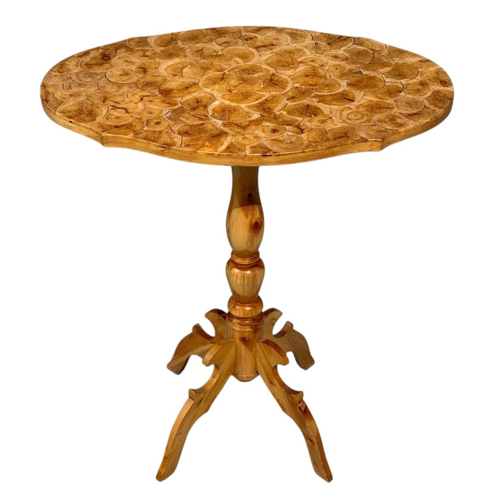 Swedish Modern, Side Table, Pine, Sliced Log, Sweden, 1960s
