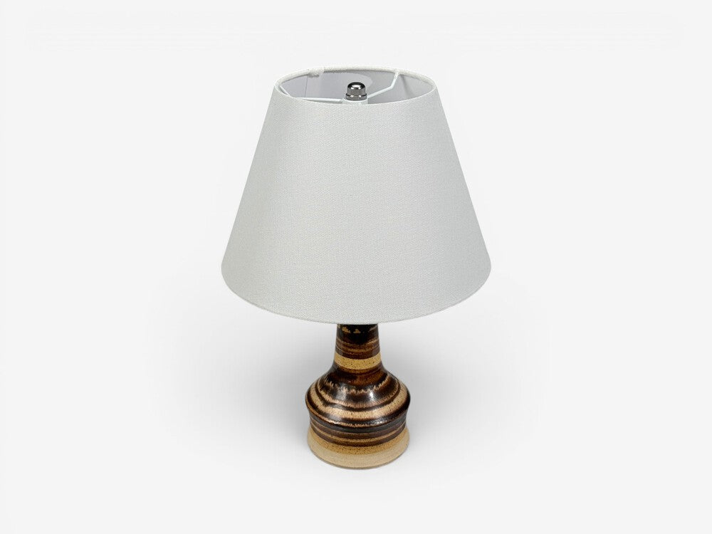 Per Engstrom, Small Table Lamp, Beige Ceramic, Denmark, 1970s