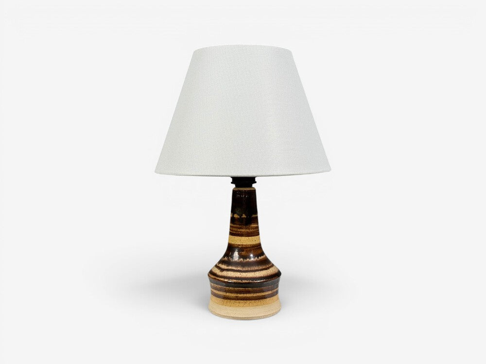 Per Engstrom, Small Table Lamp, Beige Ceramic, Denmark, 1970s