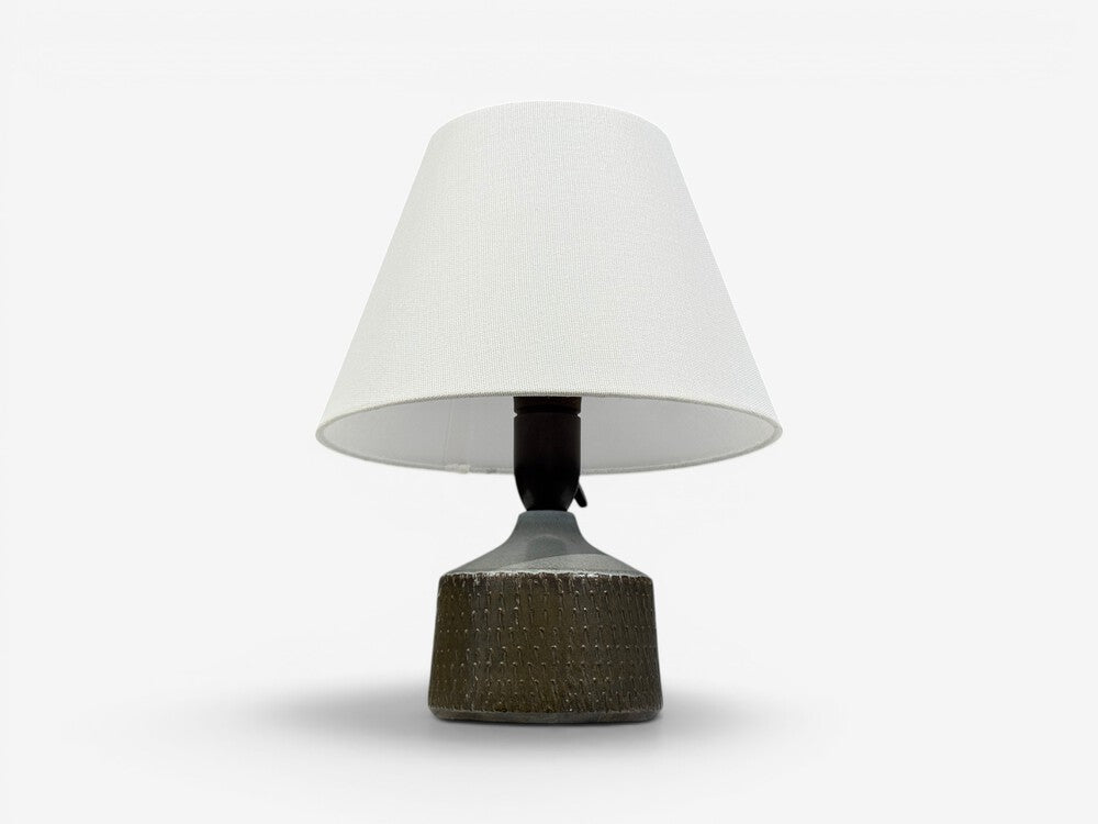 Swedish Modern, Small Table Lamp, Blue Ceramic, Sweden, 1960s