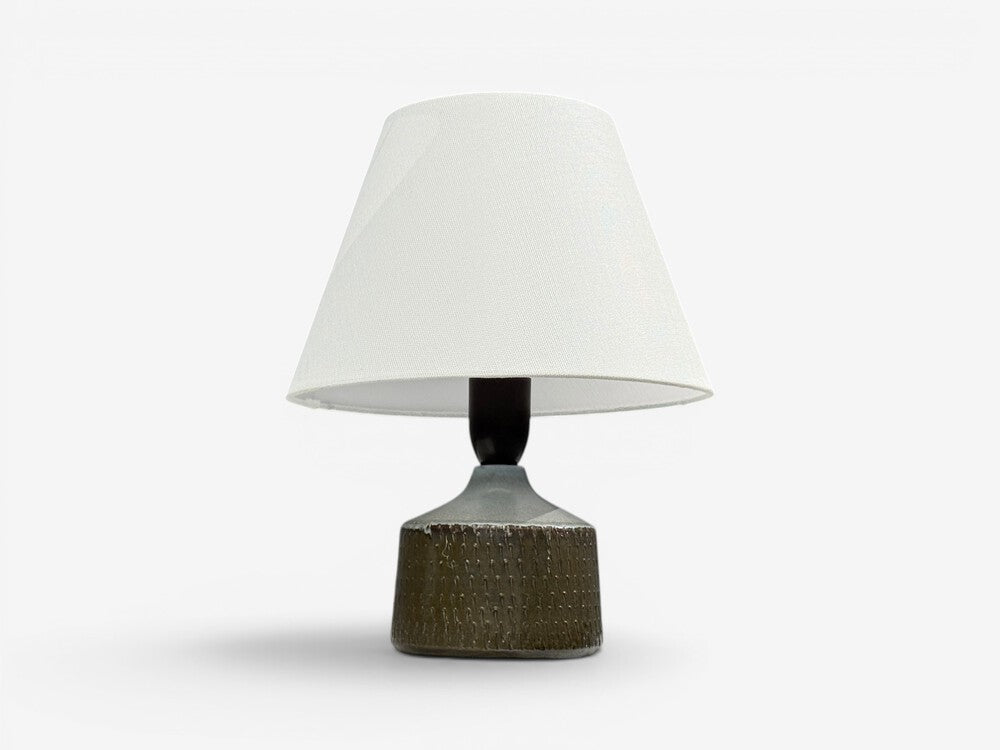 Swedish Modern, Small Table Lamp, Blue Ceramic, Sweden, 1960s