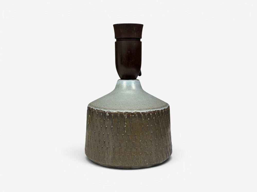 Swedish Modern, Small Table Lamp, Blue Ceramic, Sweden, 1960s