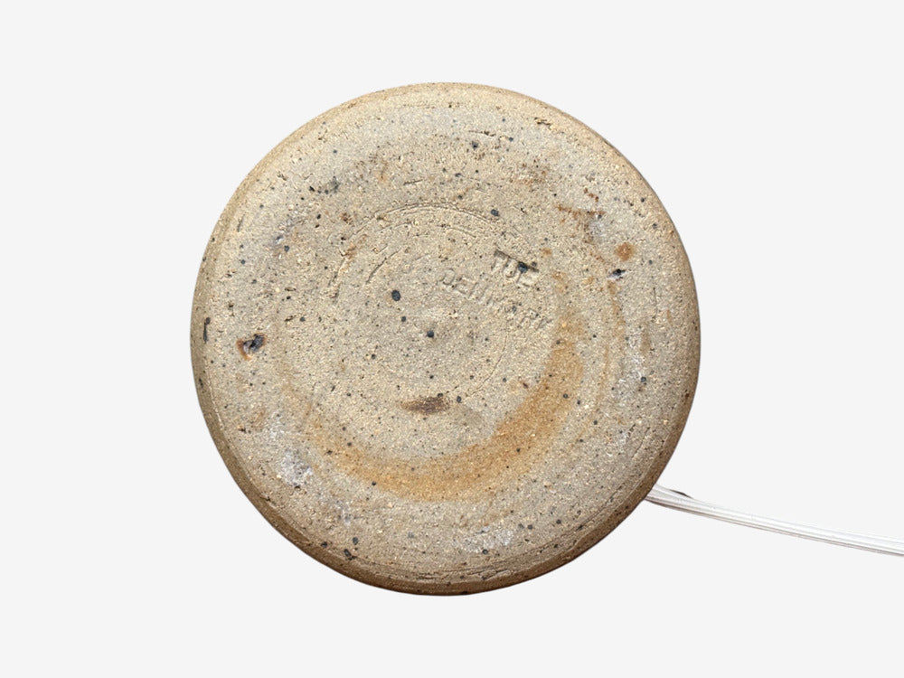 Tue Poulsen, Table Lamp, Beige Stoneware, Denmark, 1950s