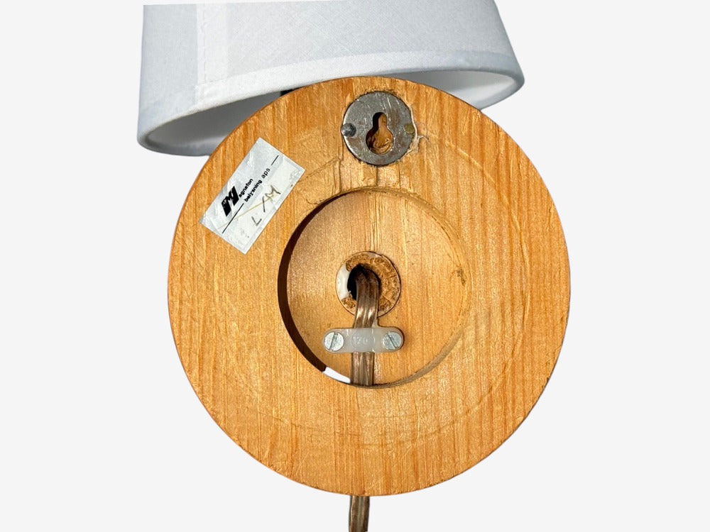 Magnafon Belysning APS, Danish Modern, Wall Sconce, Pine, Denmark, 1960s