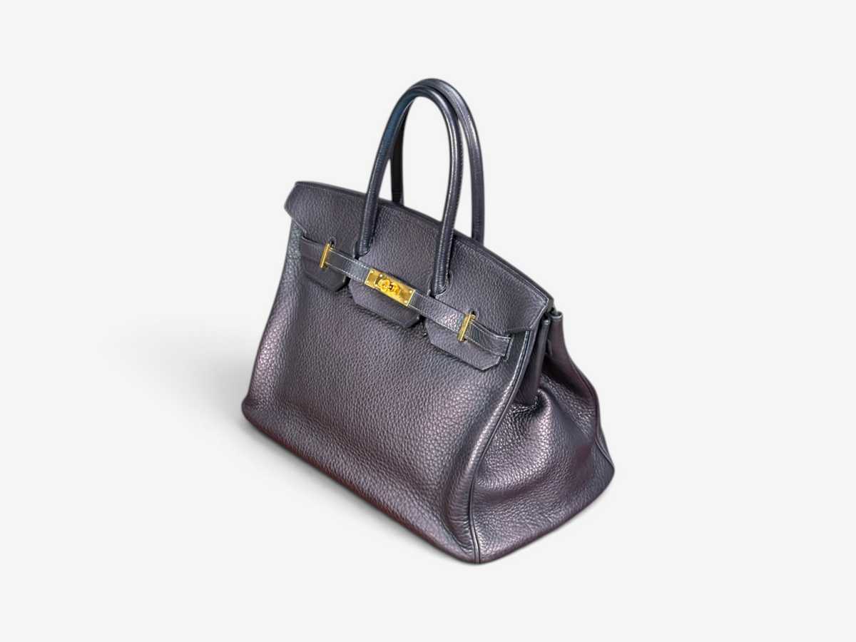 Hermès, Birkin Retourne 35, Taurillon Clemence Leather, Gold Hardware, France, 2003