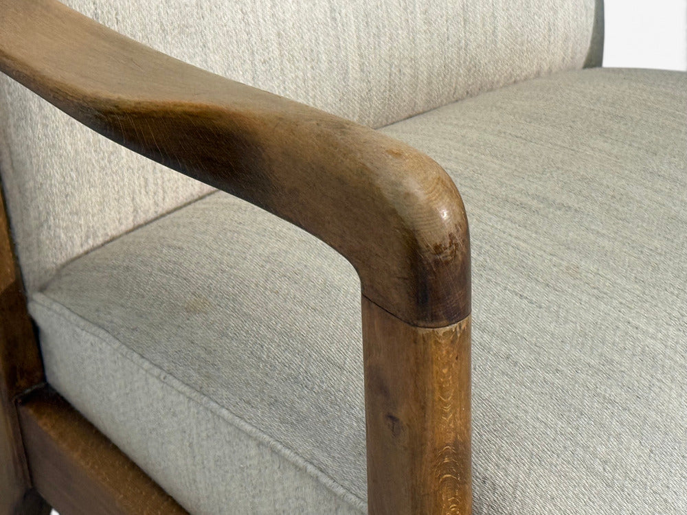 Søren Hansen, Lounge Chairs, Wool, Beech, Denmark, 1940s