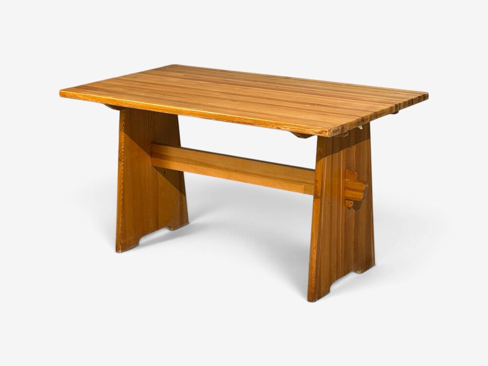 Göran Malmvall, Dining Table, Pine, Sweden, 1970s