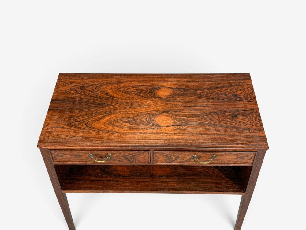 Danish Modern, Small Console or Cabinet, Rosewood, Brass, Denmark, 1950s