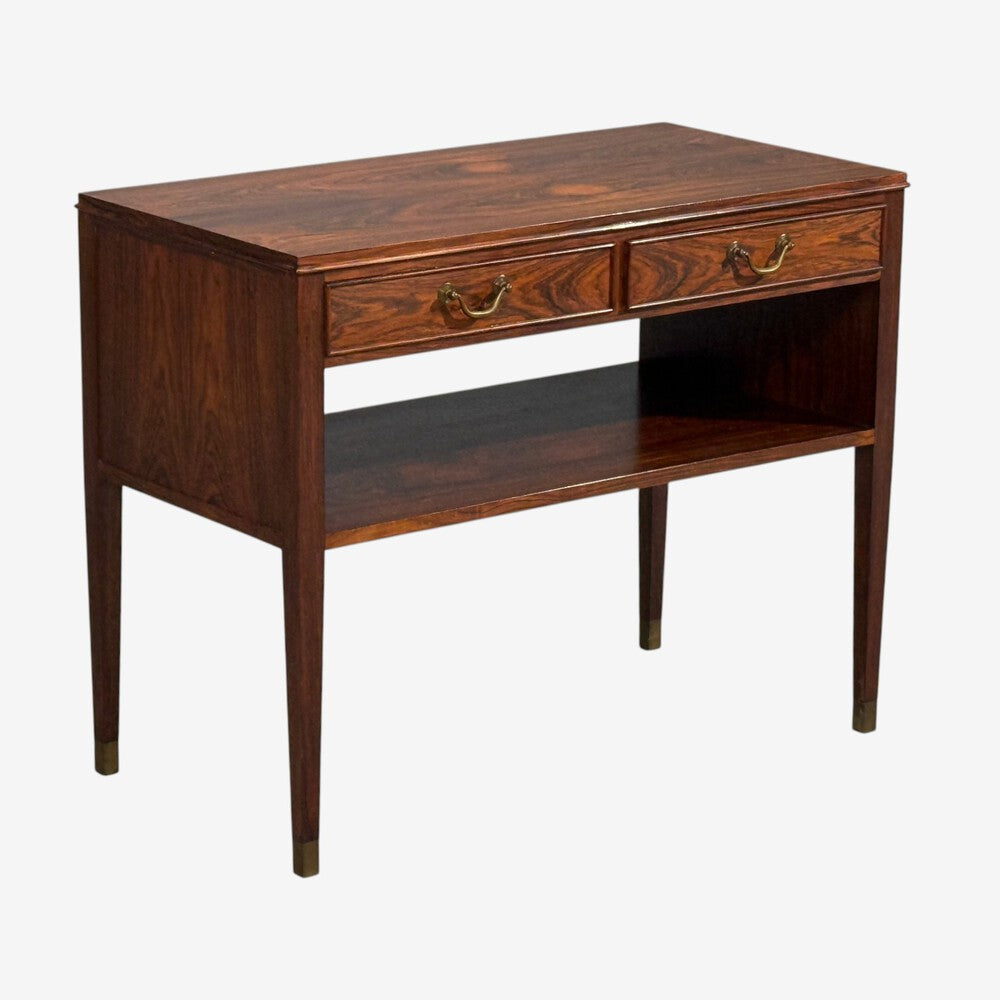 Danish Modern, Small Console or Cabinet, Rosewood, Brass, Denmark, 1950s