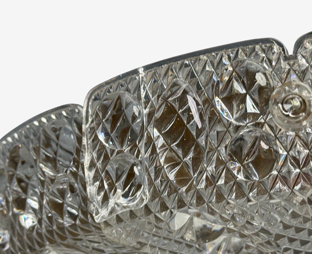 Carl Fagerlund, Pendant Light, Textured Glass, Brass, Sweden, 1960s