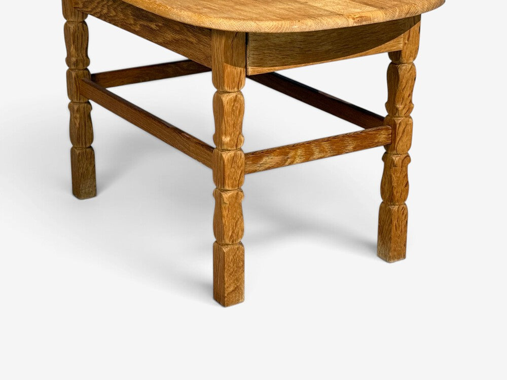 Henning Kjaernulf Style, Side Table, Oak, Denmark, 1970s