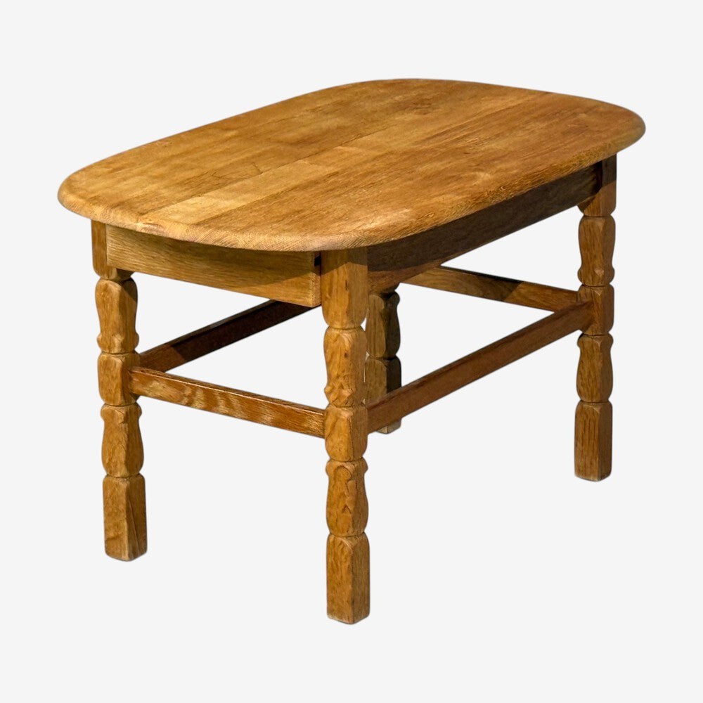 Henning Kjaernulf Style, Side Table, Oak, Denmark, 1970s