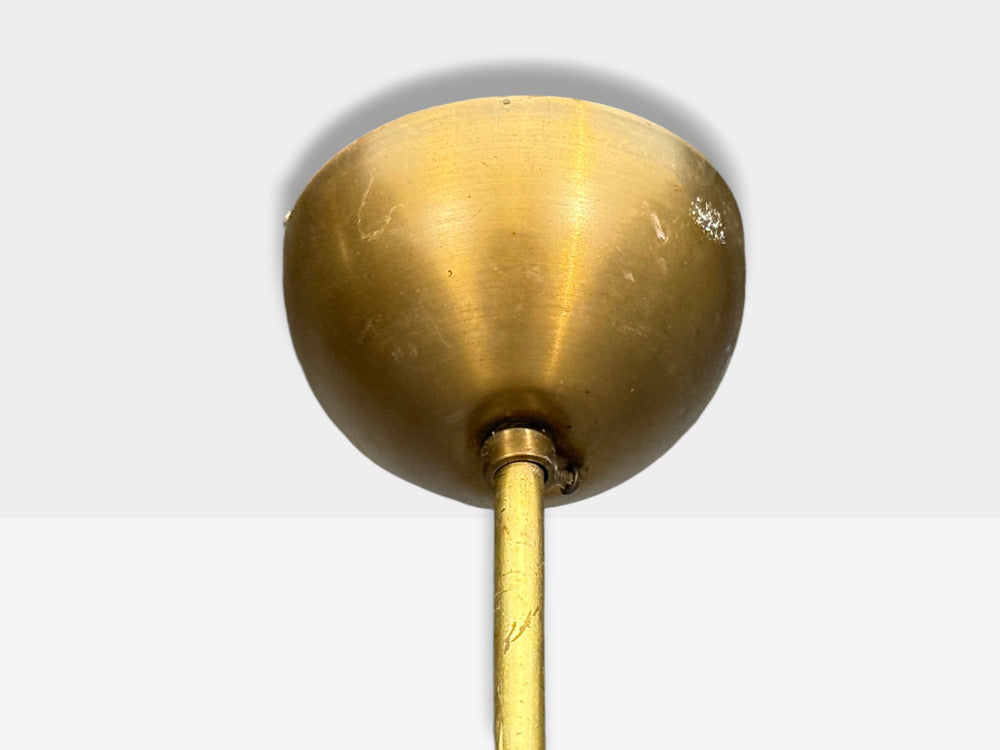 Nybro Armaturfabrik, Pendant Light, Brass, Metal, Sweden, 1950s