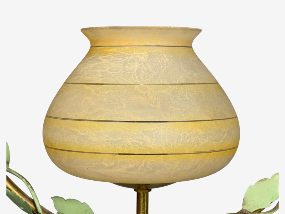 Nybro Armaturfabrik, Pendant Light, Brass, Metal, Sweden, 1950s