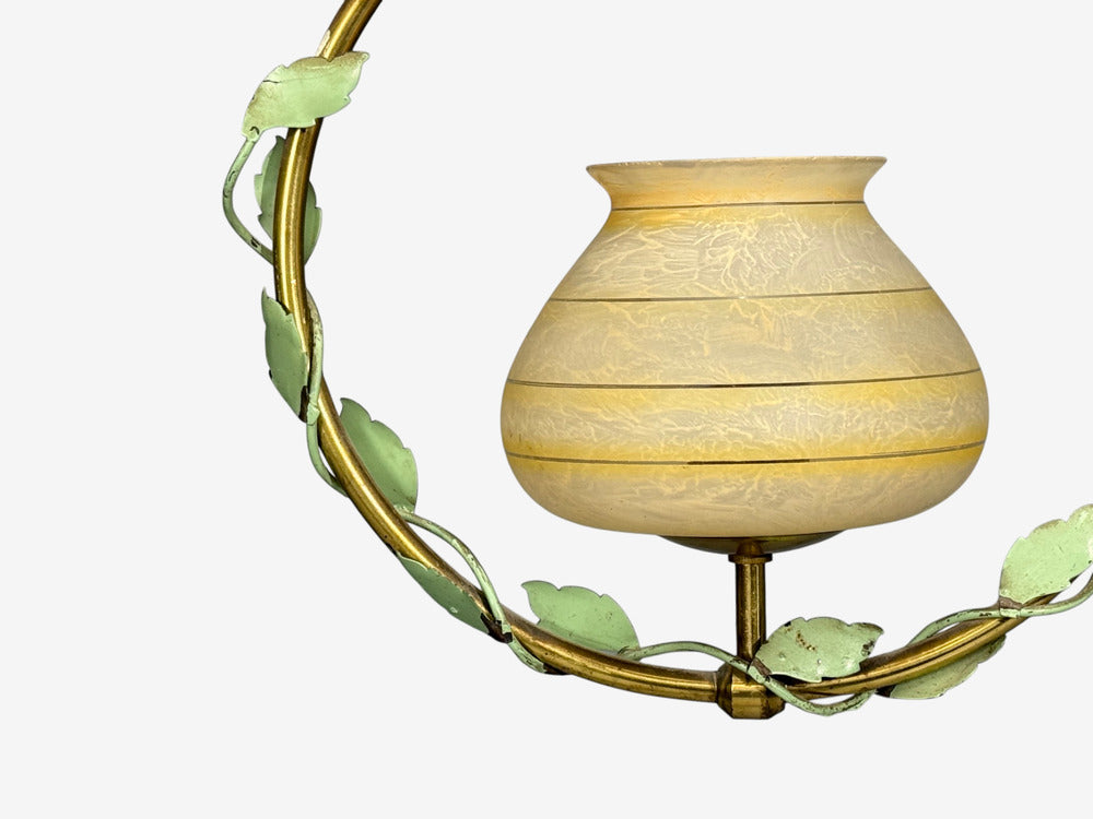 Nybro Armaturfabrik, Pendant Light, Brass, Metal, Sweden, 1950s