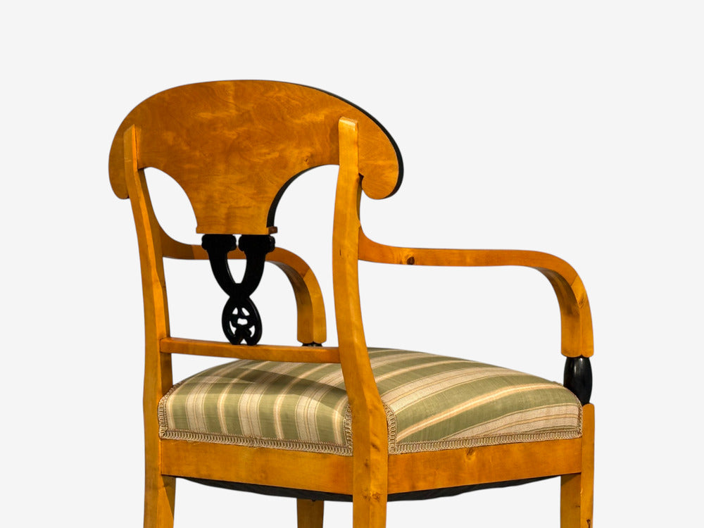 Neoclassical, Ten Dining Chairs, Ebonized Wood, Beech, Austria, 1970s