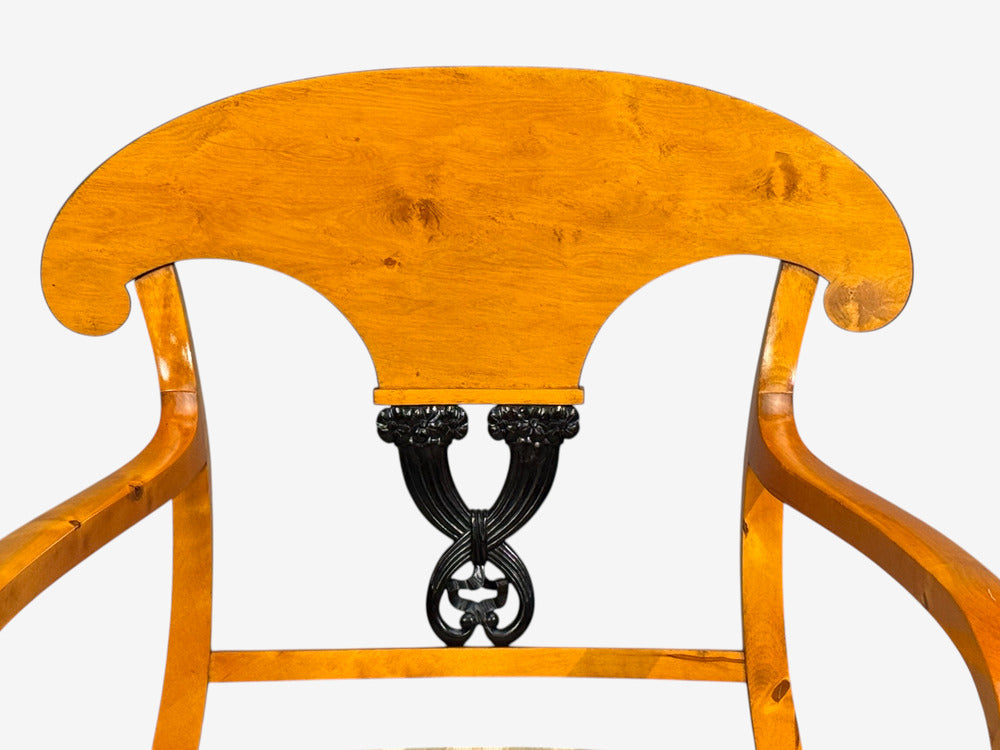 Neoclassical, Ten Dining Chairs, Ebonized Wood, Beech, Austria, 1970s