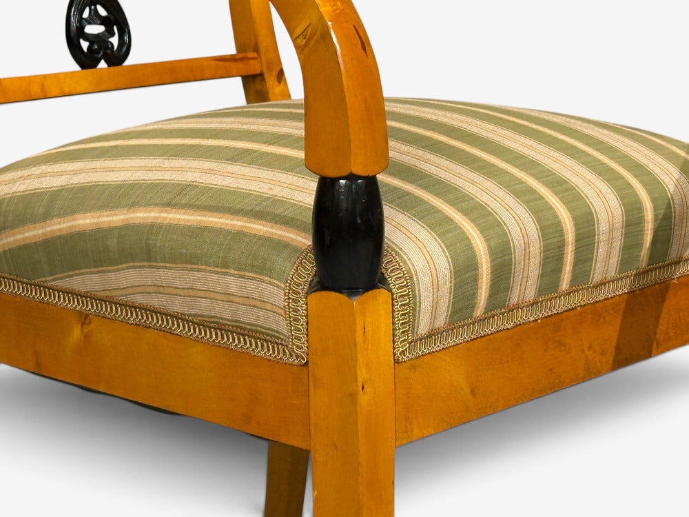 Neoclassical, Ten Dining Chairs, Ebonized Wood, Beech, Austria, 1970s