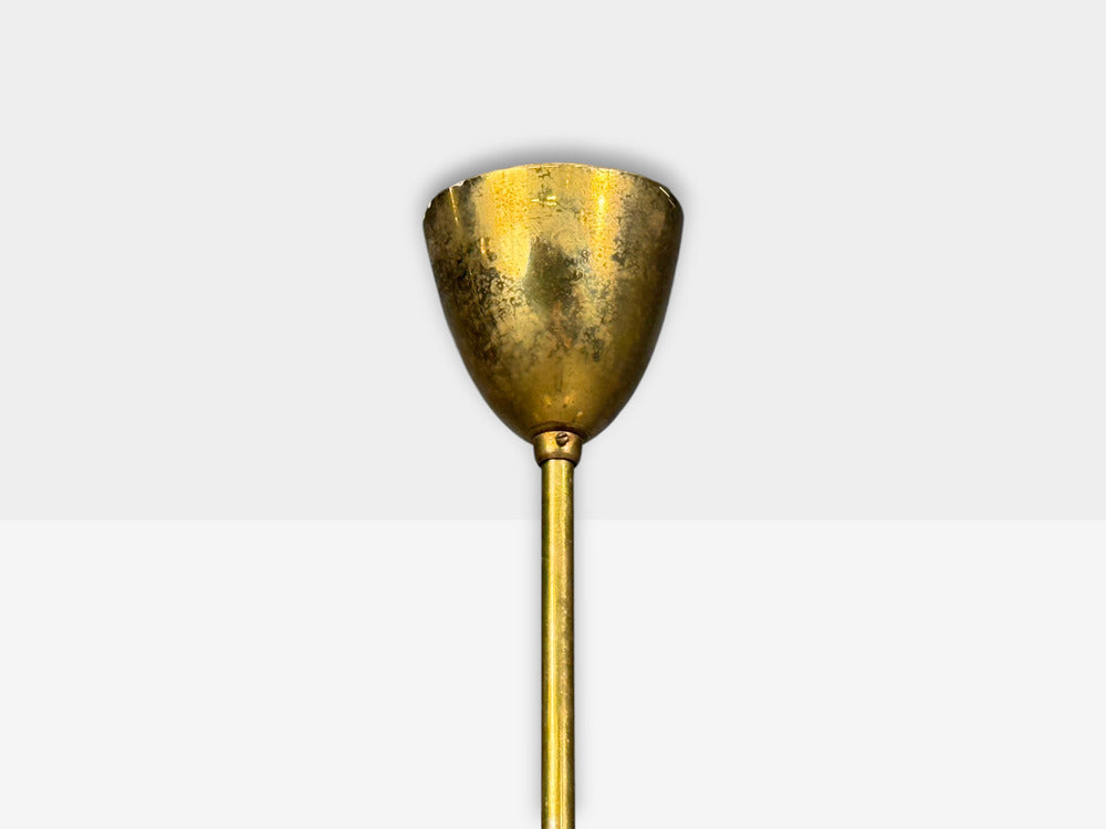 Sputnik Style, Chandelier, Brass, Enameled Metal, Glass, Germany, 1960s
