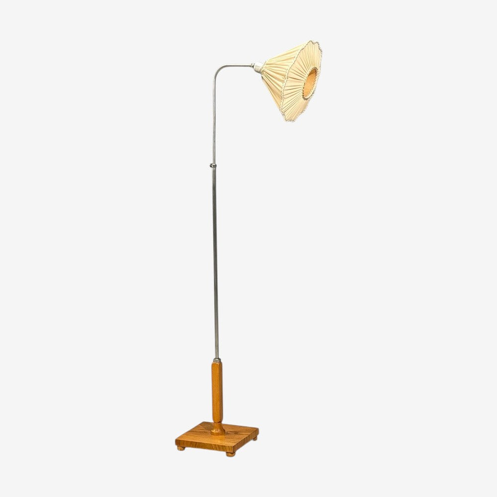 Swedish Modern, Floor Lamp, Light Wood, Metal, Sweden, 1930s