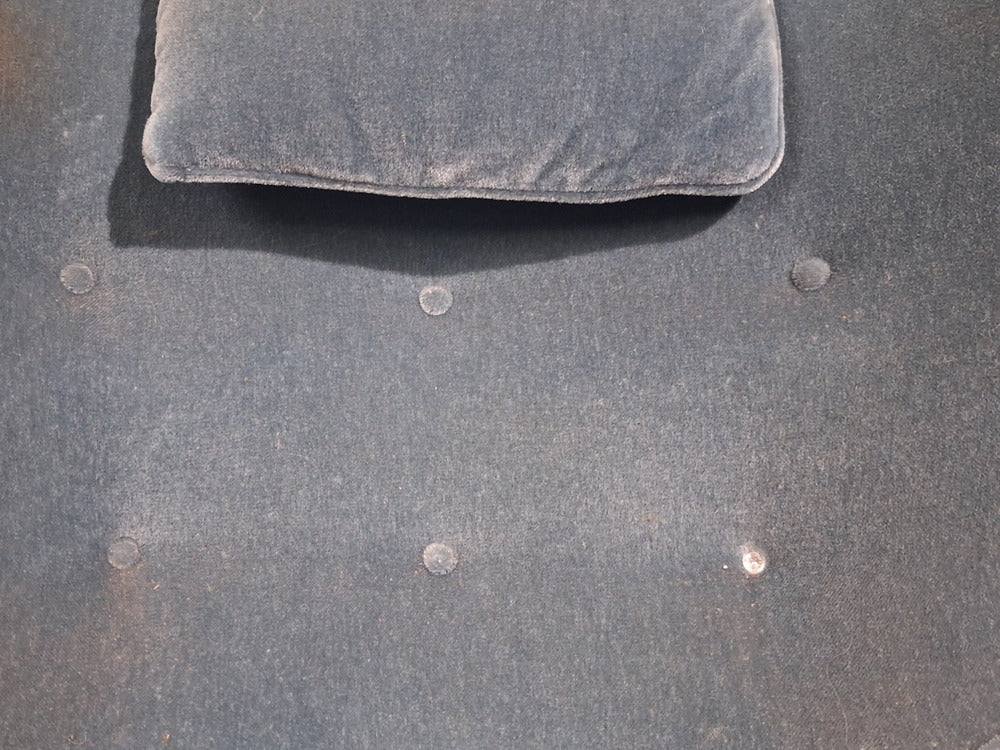 Danish Cabinetmaker, Lounge Chairs, Blue Velvet, Stained Wood, Denmark, 1950s