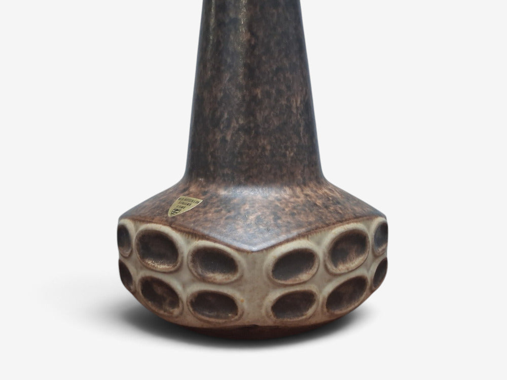 Marianne Starck, Large Table Lamps, Brown Stoneware, Denmark, 1960s