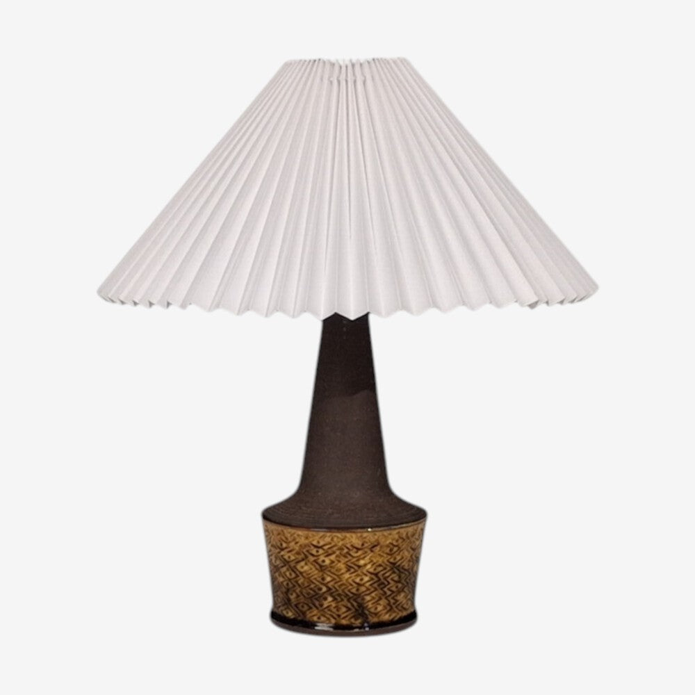 Nils Kähler, Table Lamp, Brown Glazed Stoneware, Denmark, 1960s