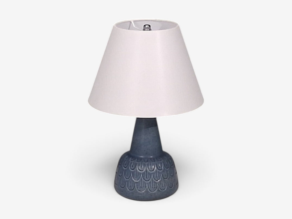 Søholm Stentøj, Table Lamp, Light Blue Stoneware, Denmark, 1960s
