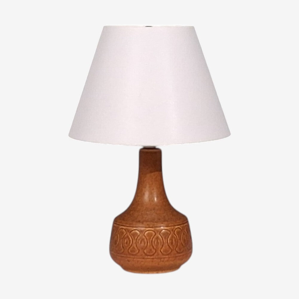 Søholm Stentøj, Table Lamp, Orange Stoneware, Denmark, 1960s